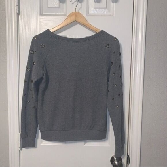 Disney Parks Star Wars Stem Punk Gray Pullover Zipper Accent Sweater Size XS - Picture 4 of 7